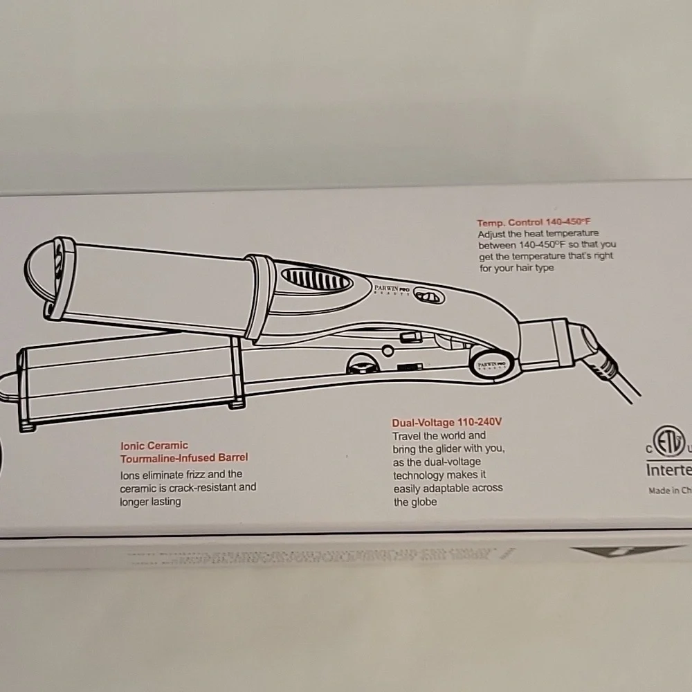 Parwin Pro Beauty 2in1 large curling wand and deep waver/crimper heats up to 450